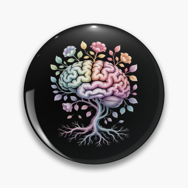 Item preview, Floral Anatomical Brain Tree Mental Health Awareness designed and sold by TyraYoung.