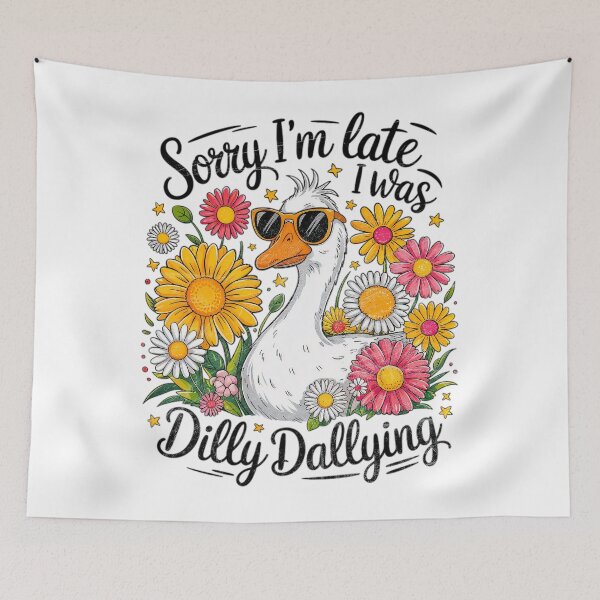 Item preview, Vintage Retro I I'm Late Saying Classic Funny Sorry Dallying Dilly Was designed and sold by PEDDAKAPRADEEP.