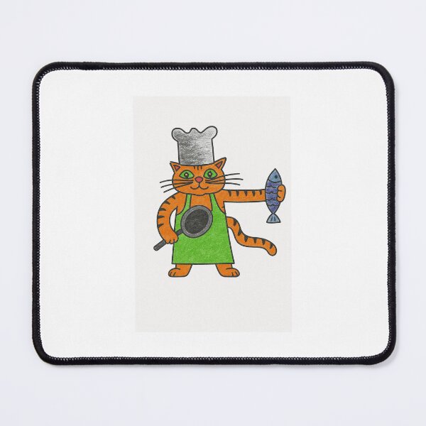 Item preview, Chef Cat with a Fish designed and sold by YokoByIngoErno.