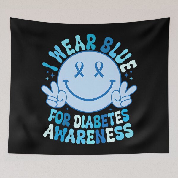 Item preview, I Wear Blue For Diabetes Awareness Month Smile Face Diabetic designed and sold by MatthewConer.
