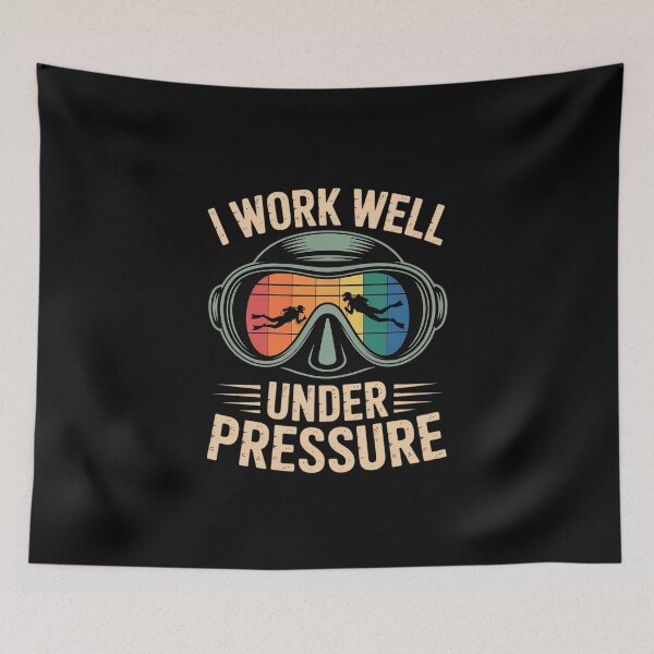 Item preview, Funny Scuba Diver Diving Humor I Work Well Under Pressure designed and sold by KingsLife1994.