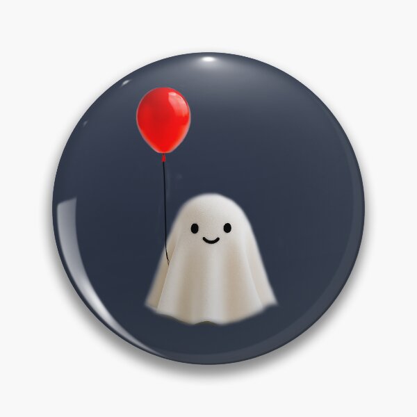 Item preview, Little ghost holding a red balloon designed and sold by FluffyGallery.