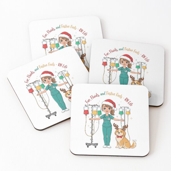 Item preview, Fur, Fluids and Festive Feels – Funny Christmas Nurse Dog Parent RN Life designed and sold by CuteDesignables.