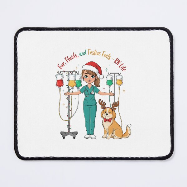 Item preview, Fur, Fluids and Festive Feels – Funny Christmas Nurse Dog Parent RN Life designed and sold by CuteDesignables.