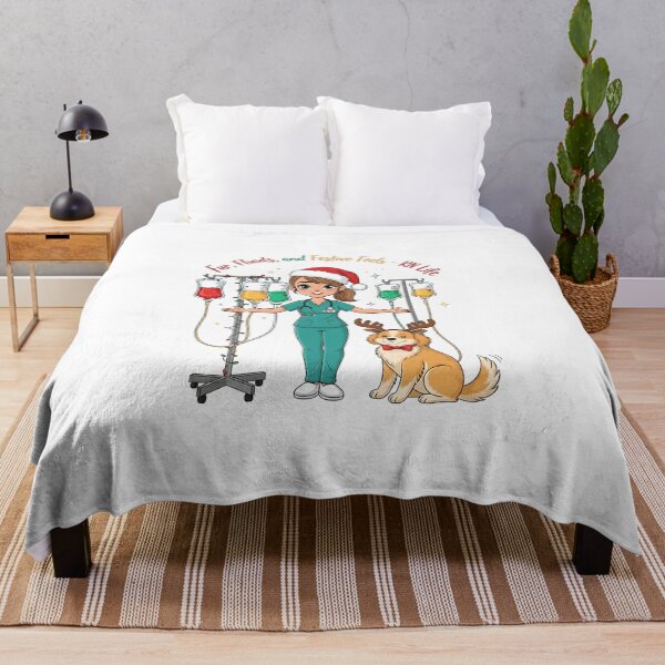 Item preview, Fur, Fluids and Festive Feels – Funny Christmas Nurse Dog Parent RN Life designed and sold by CuteDesignables.