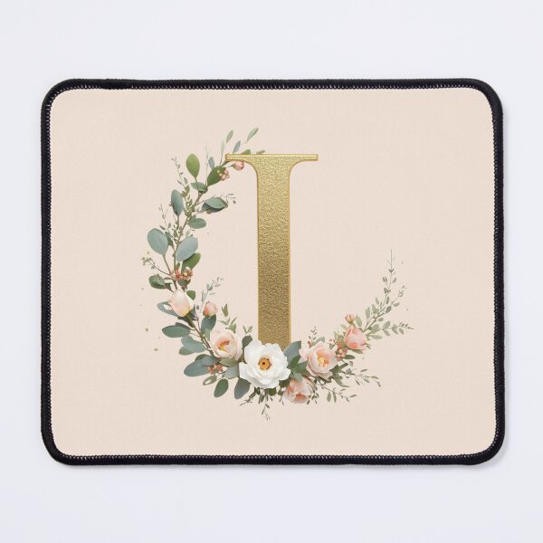 Item preview, Floral Gold Letter I Monogram – Coquette Christian Wall Art, Elegant Blush Rose Initial Print, Faith-Inspired Feminine Gift designed and sold by AmenAlways.