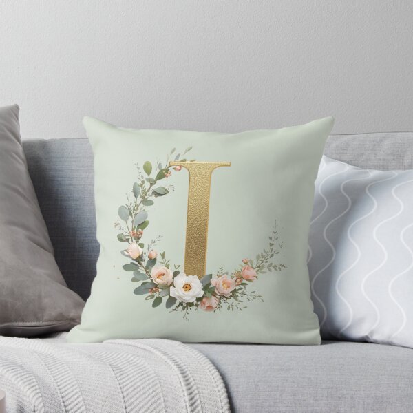 Item preview, Floral Gold Letter I Monogram – Coquette Christian Wall Art, Elegant Blush Rose Initial Print, Faith-Inspired Feminine Gift designed and sold by AmenAlways.