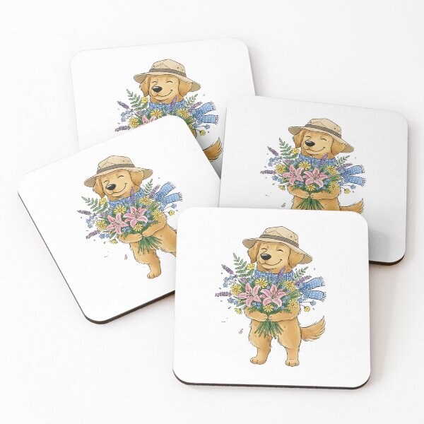Item preview, Golden Retriever Flower Bouquet - Happy Dog Lover Gift designed and sold by XM STOREZ .