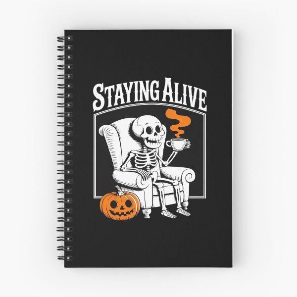 Item preview, Funny Skeleton Drinking Coffee Staying Alive Coffee Lovers designed and sold by KingsLife1994.