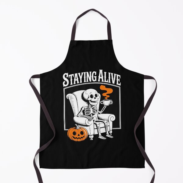 Item preview, Funny Skeleton Drinking Coffee Staying Alive Coffee Lovers designed and sold by KingsLife1994.