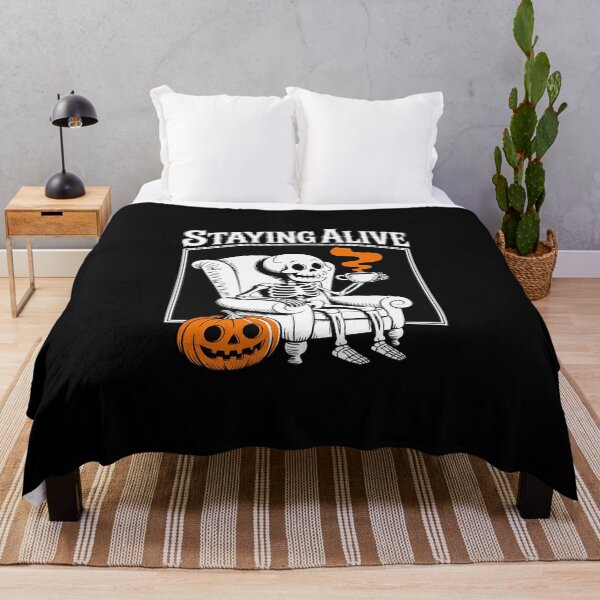 Item preview, Funny Skeleton Drinking Coffee Staying Alive Coffee Lovers designed and sold by KingsLife1994.