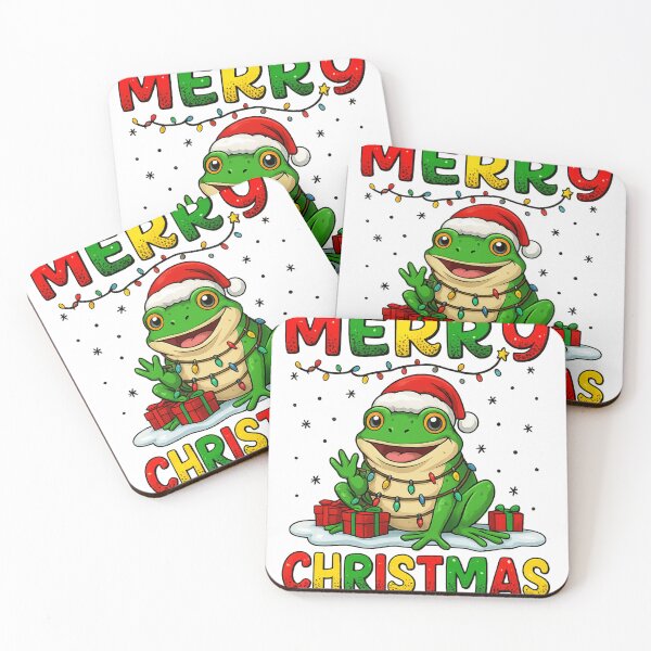 Item preview, Merry Christmas Frog Tangled in Lights Funny Santa Hat designed and sold by haitrieuic96.