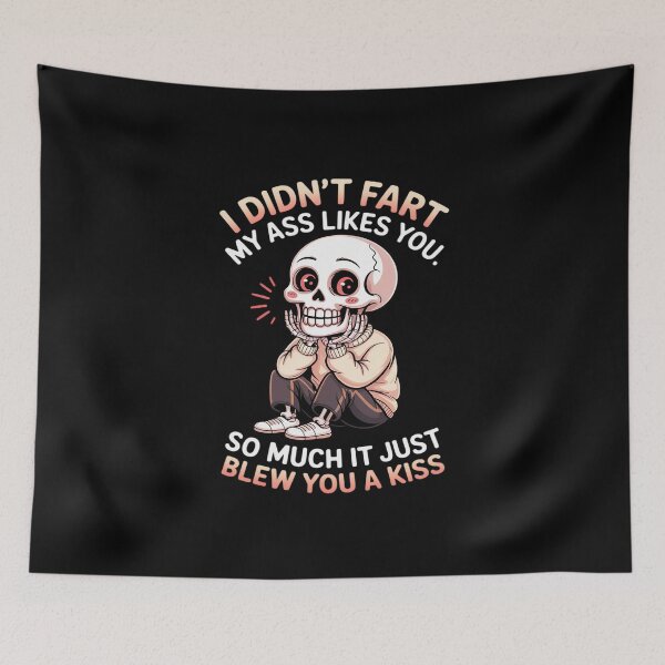 Item preview, Funny Skeleton Fart Joke Blew You A Kiss designed and sold by KingsLife1994.