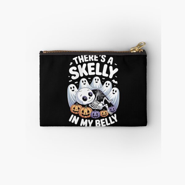 Item preview, Funny Skeleton There's Skelly in My Belly Pregnant Halloween designed and sold by KingsLife1994.
