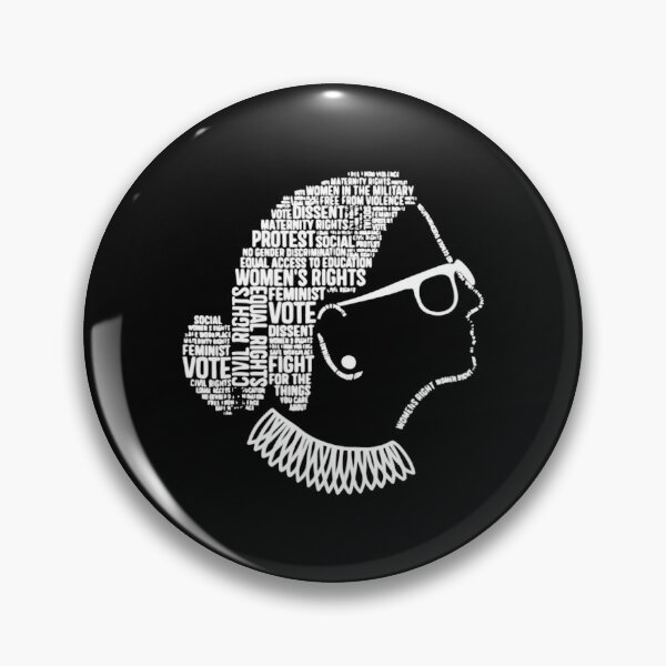 Item preview, Ruth Bader Ginsburg Side Profile Words designed and sold by Ashackenna.