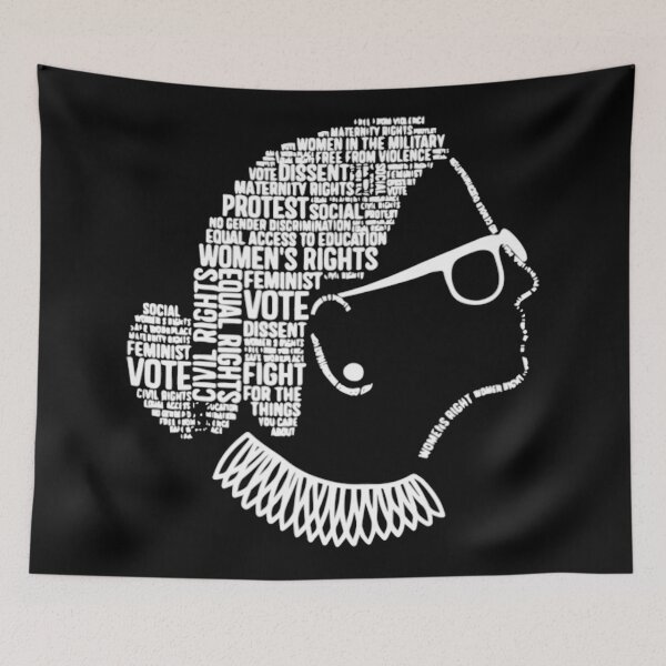 Item preview, Ruth Bader Ginsburg Side Profile Words designed and sold by Ashackenna.