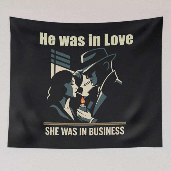 Item preview, Noir Flame — He Was in Love. She Was in Business designed and sold by Sanctum Icons.