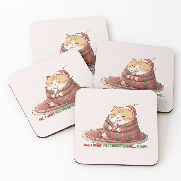 Item preview, Chibi Cat’s Ultimate Christmas Nap Goal designed and sold by WildLeafDigital.