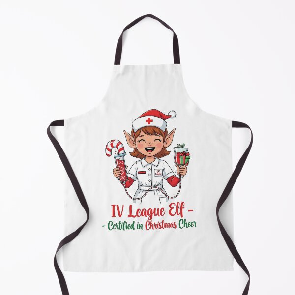 Item preview, IV League Elf – Certified in Christmas Cheer Funny Nurse Holiday designed and sold by CuteDesignables.