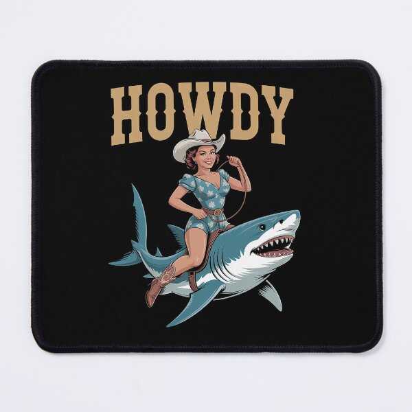 Item preview, Cowgirl Riding Shark Western Summer designed and sold by NewIdeasSArt.