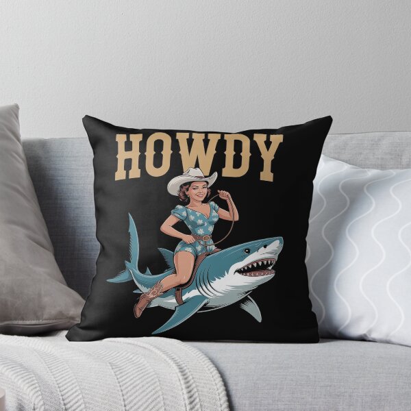 Item preview, Cowgirl Riding Shark Western Summer designed and sold by NewIdeasSArt.