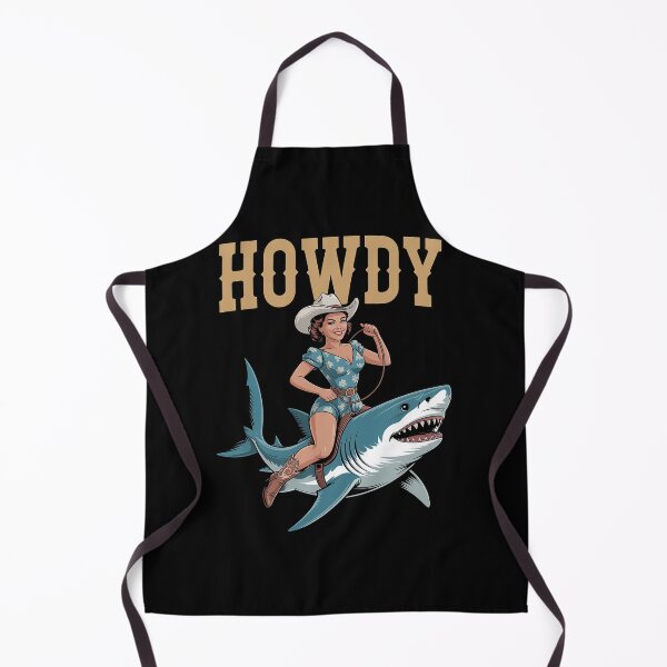 Item preview, Cowgirl Riding Shark Western Summer designed and sold by NewIdeasSArt.