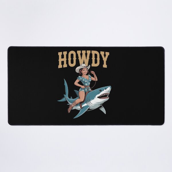 Item preview, Cowgirl Riding Shark Western Summer designed and sold by NewIdeasSArt.