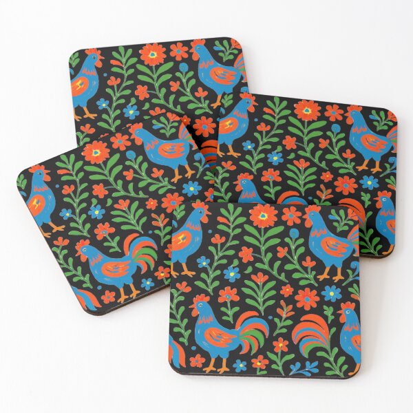 Item preview, Colorful Slavic Rooster Folk Art Pattern designed and sold by SlavicFolk.