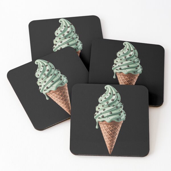 Item preview, Funny Ice Cream Mint Chocolate Chip Gelato Sweet Dessert designed and sold by papertaless.