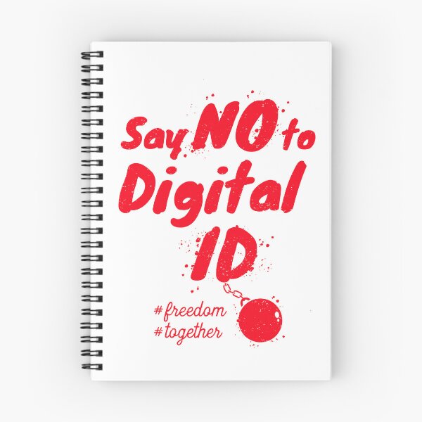 Item preview, Say No to Digital ID typographic protest design. Red designed and sold by SIR13.