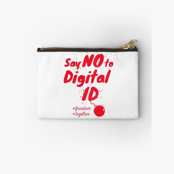 Item preview, Say No to Digital ID typographic protest design. Red designed and sold by SIR13.