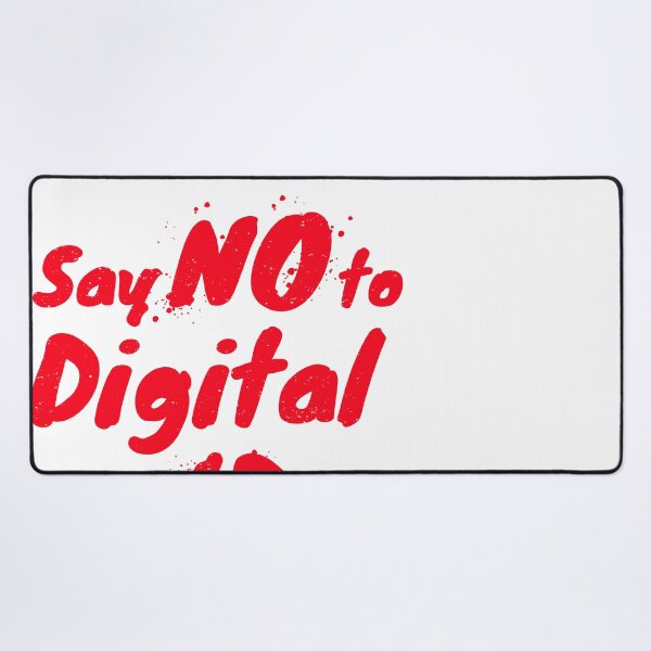 Item preview, Say No to Digital ID typographic protest design. Red designed and sold by SIR13.