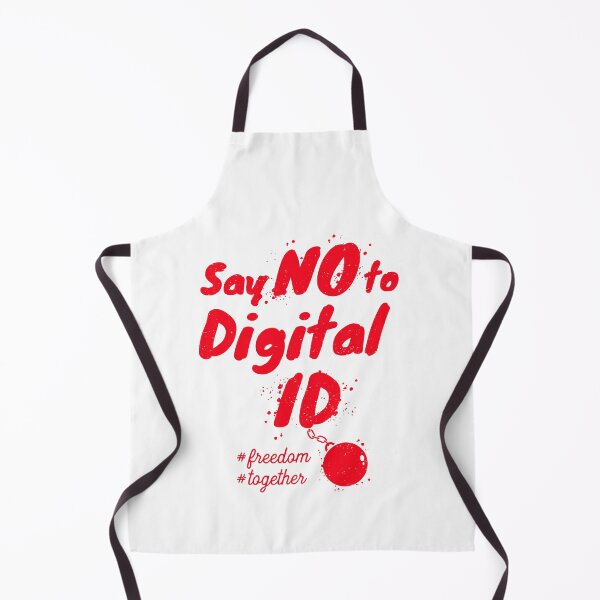 Item preview, Say No to Digital ID typographic protest design. Red designed and sold by SIR13.