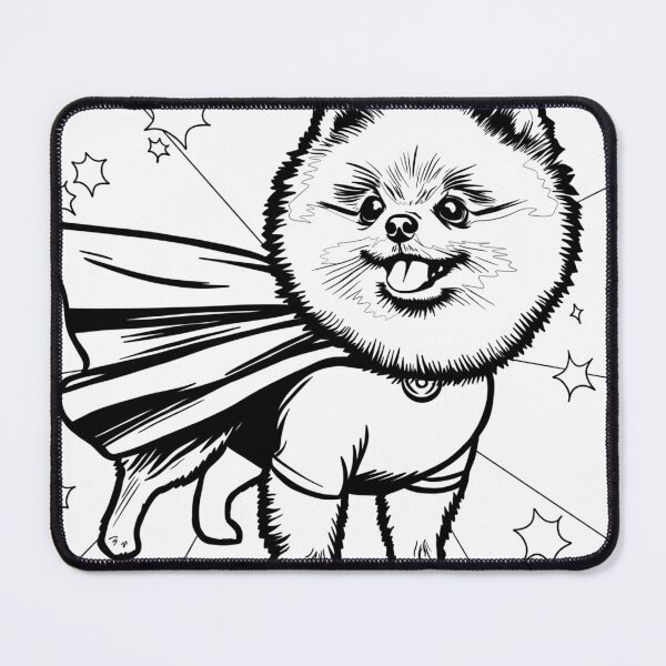 Item preview, Superdog Pomeranian designed and sold by WildLakePatterns.