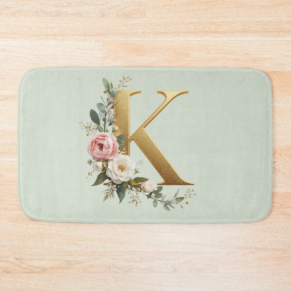 Item preview, Floral Gold Letter K Monogram – Coquette Christian Wall Art, Elegant Blush Rose Initial Print, Faith-Inspired Feminine Gift designed and sold by AmenAlways.