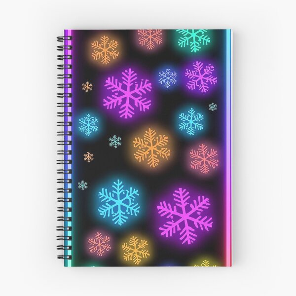 Item preview, Neon Snowflakes Smartphone Wallpaper – Vibrant Rainbow Glow Winter Screen with Glowing Snowflakes on Black Background designed and sold by PixelVibe782.