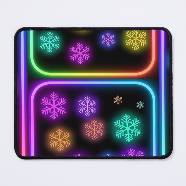 Item preview, Neon Snowflakes Smartphone Wallpaper – Vibrant Rainbow Glow Winter Screen with Glowing Snowflakes on Black Background designed and sold by PixelVibe782.