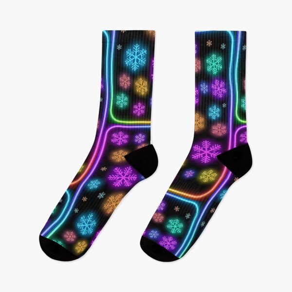 Item preview, Neon Snowflakes Smartphone Wallpaper – Vibrant Rainbow Glow Winter Screen with Glowing Snowflakes on Black Background designed and sold by PixelVibe782.