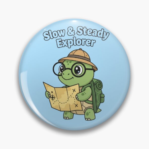 Item preview, Slow & Steady Explorer – Motivational Turtle Adventure Design for Curious Minds designed and sold by VibeNationArt.