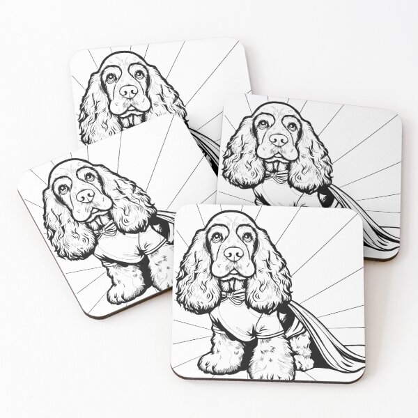 Item preview, Superdog Cocker Spaniel designed and sold by WildLakePatterns.