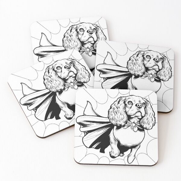 Item preview, Superdog Cavalier King Charles Spaniel designed and sold by WildLakePatterns.