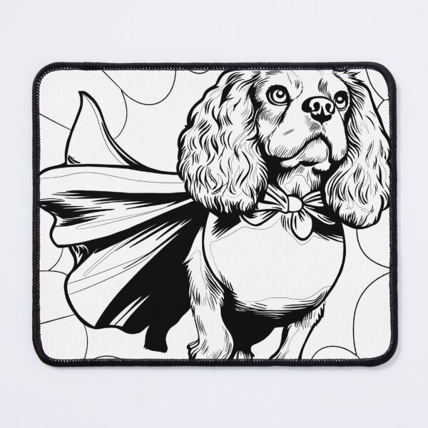 Item preview, Superdog Cavalier King Charles Spaniel designed and sold by WildLakePatterns.