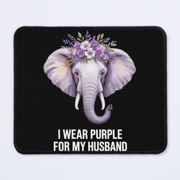 Item preview, I Wear Purple For My Husband Elephant Alzheimer Dementia designed and sold by papertaless.