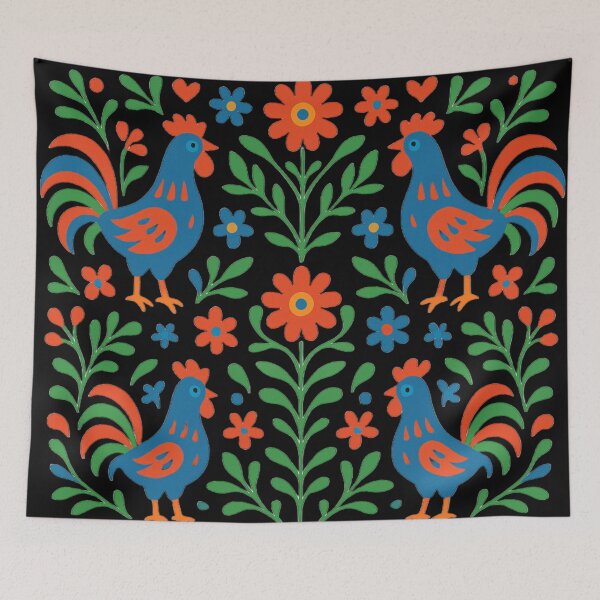 Aperçu de l'œuvre Motif coq – Design folklorique traditionnel créée et vendue par SlavicFolk.