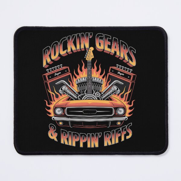 Item preview, 1960s music fashion - retro rock girl style - muscle car & music - women who rock - classic car and guitar - rock chick hot rod - beehive hair rock - Route 66 rocker - fuzz pedal and lipstick designed and sold by JansenGS.