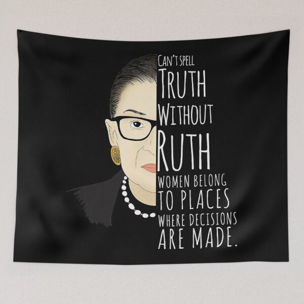 Item preview, Ruth Bader Ginsburg Half Face Illustration designed and sold by Ashackenna.