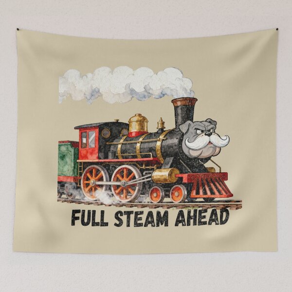 Item preview, Bulldog Steam Locomotive with Full Steam Ahead designed and sold by AwesomeBeyondLimits.