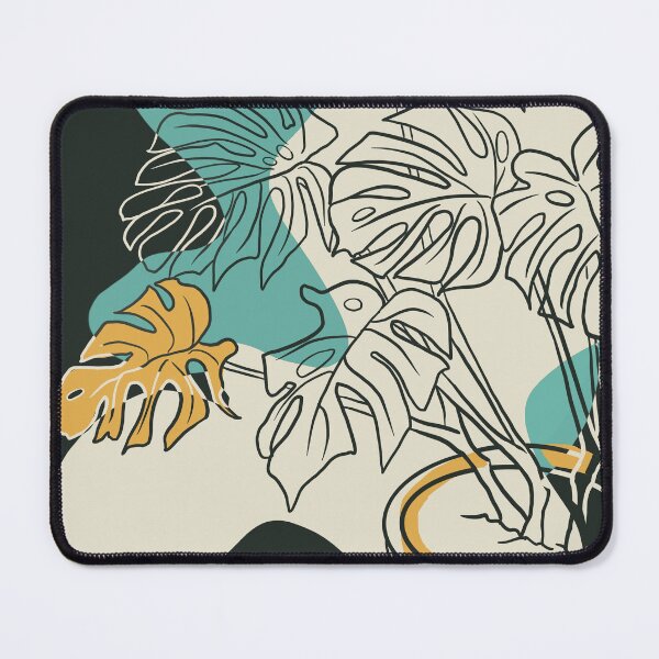 Item preview, Potted monstera bloc colours dark BG designed and sold by MaikatokDesigns.