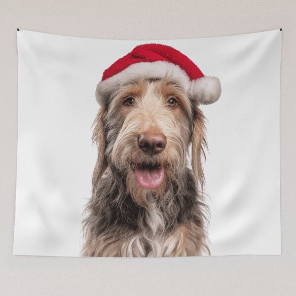 Artikelvorschau, Niedliches Weihnachtsbild mit Otterhund – Otterhund mit Weihnachtsmannmütze entworfen und verkauft von LazyOwlStore.