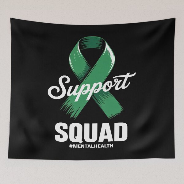 Item preview, Mental Health Support Squad Ribbon Awareness designed and sold by papertaless.